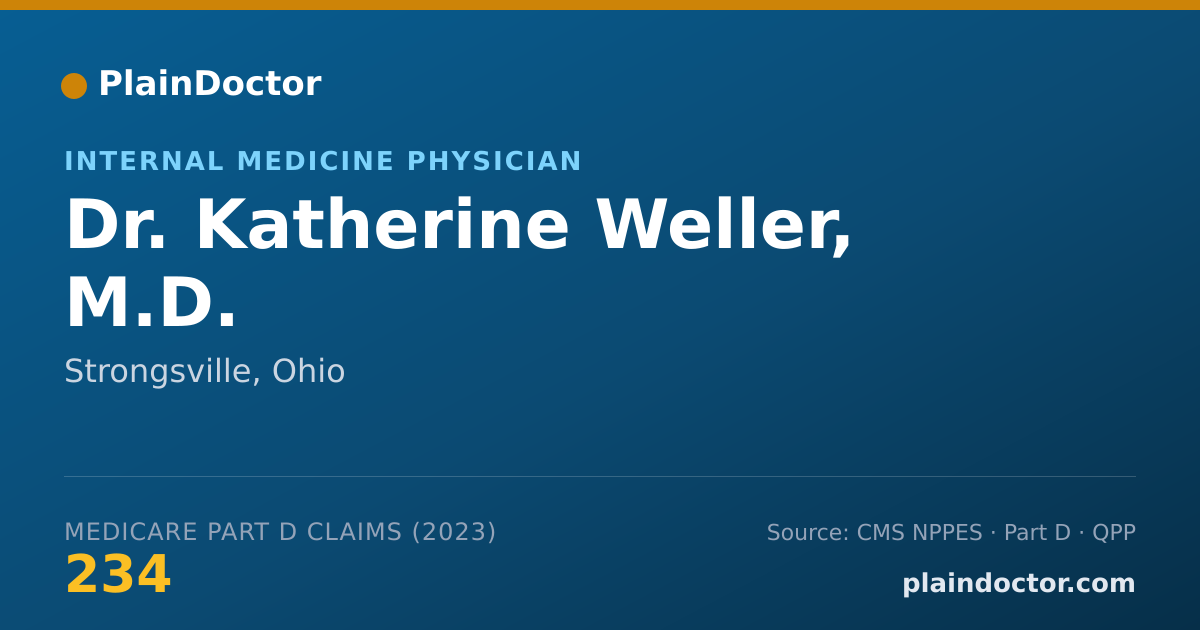 Shareable card for Katherine Weller, M.D. - Internal Medicine Physician, Strongsville, OH