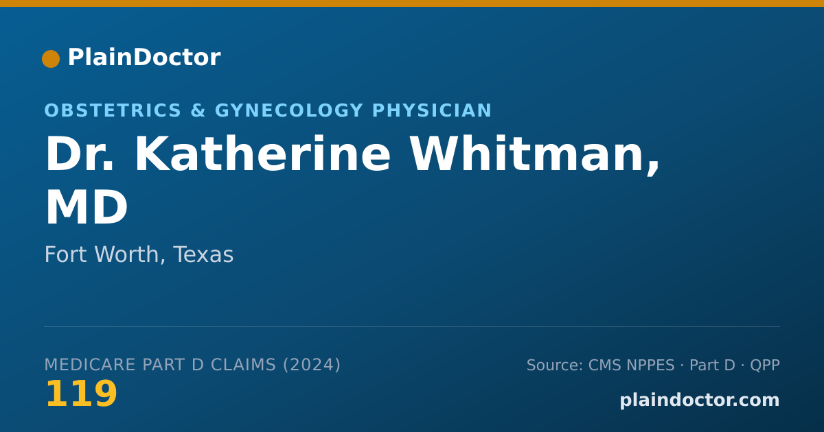 Shareable card for Katherine Whitman, MD - Obstetrics & Gynecology Physician, Fort Worth, TX