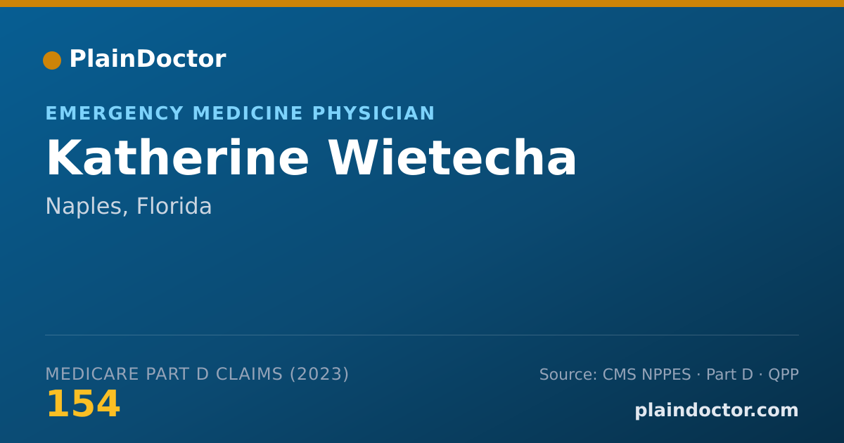 Shareable card for Katherine Wietecha - Emergency Medicine Physician, Naples, FL