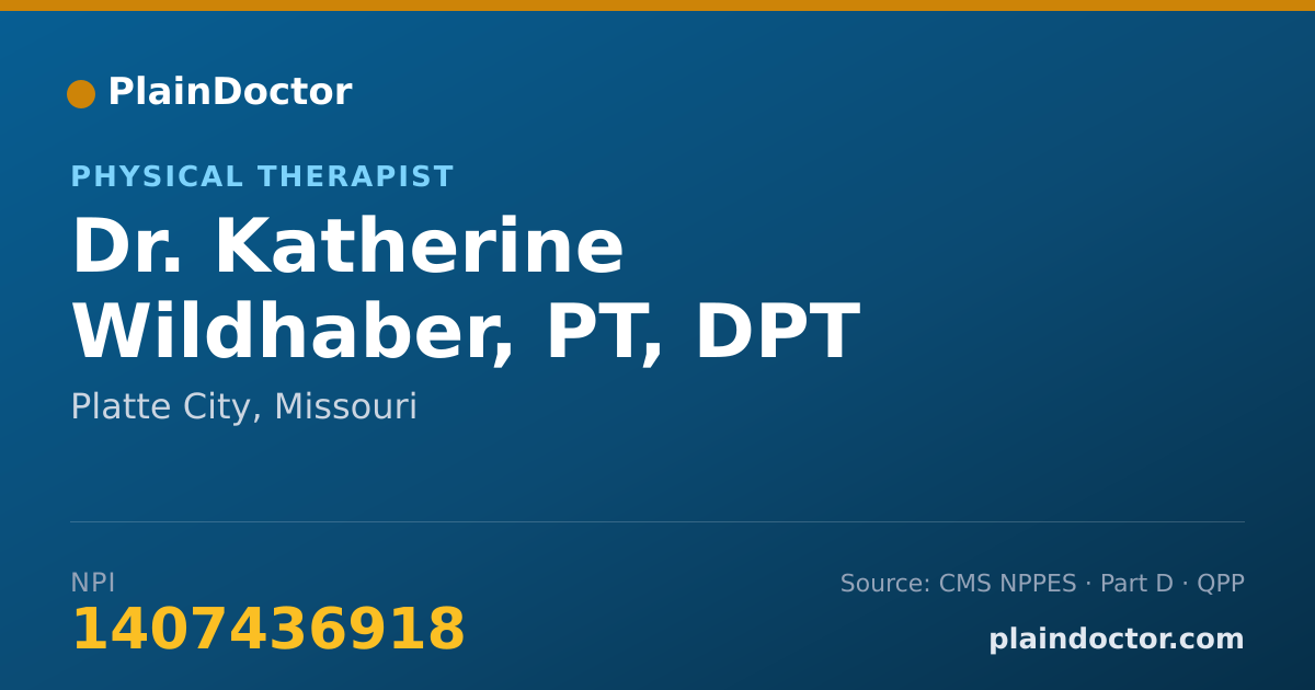 Shareable card for Katherine Wildhaber, PT, DPT - Physical Therapist, Platte City, MO