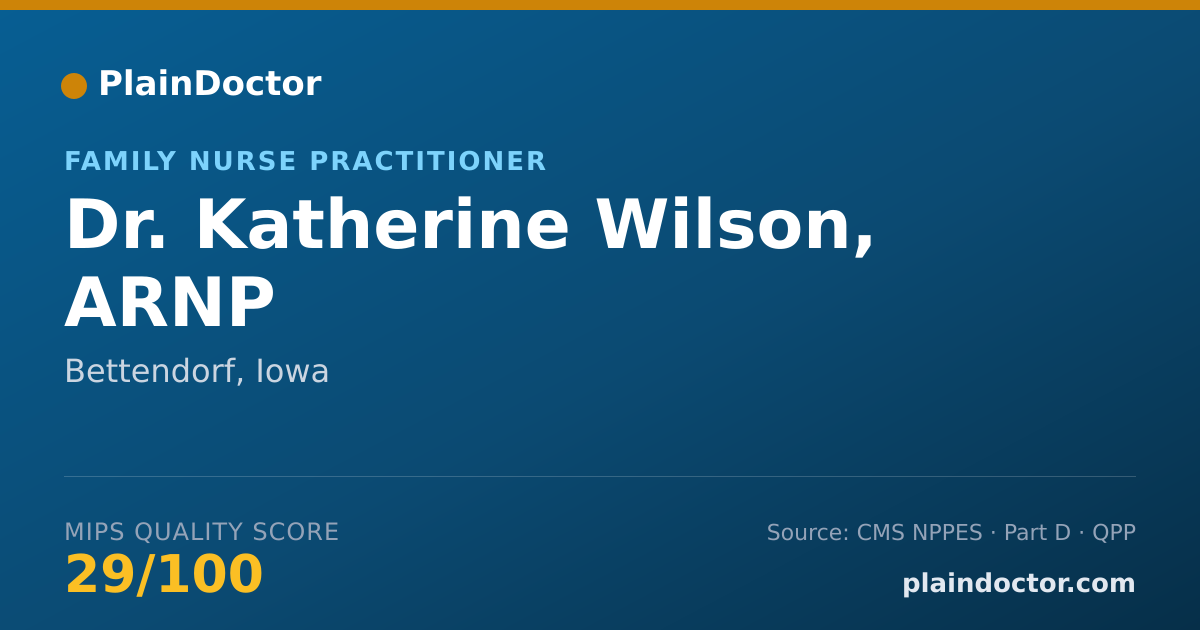 Shareable card for Katherine Wilson, ARNP - Family Nurse Practitioner, Bettendorf, IA