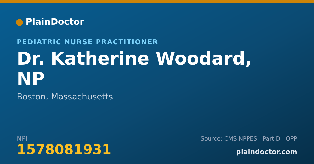Shareable card for Katherine Woodard, NP - Pediatric Nurse Practitioner, Boston, MA