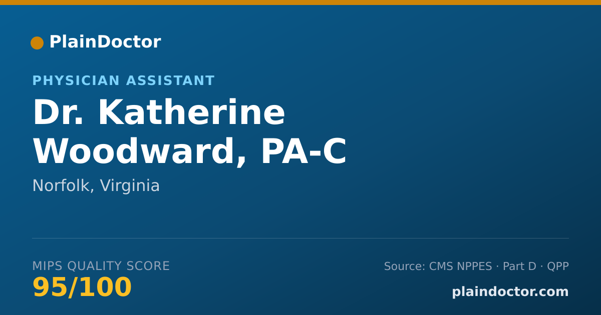 Shareable card for Katherine Woodward, PA-C - Physician Assistant, Norfolk, VA