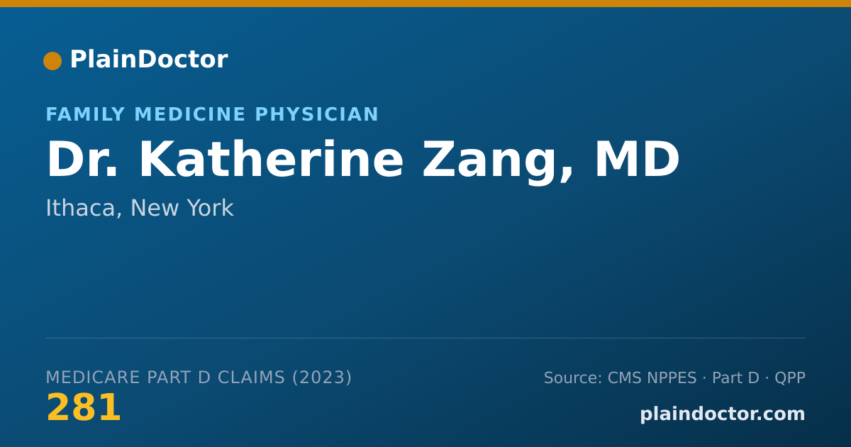 Shareable card for Katherine Zang, MD - Family Medicine Physician, Ithaca, NY