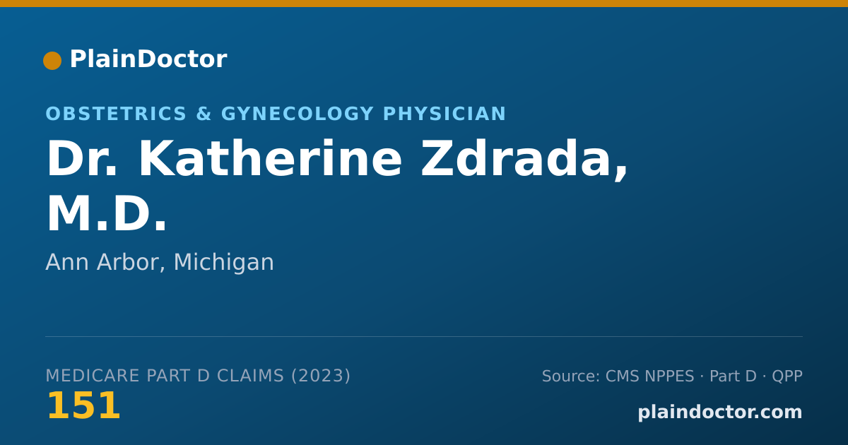 Shareable card for Katherine Zdrada, M.D. - Obstetrics & Gynecology Physician, Ann Arbor, MI