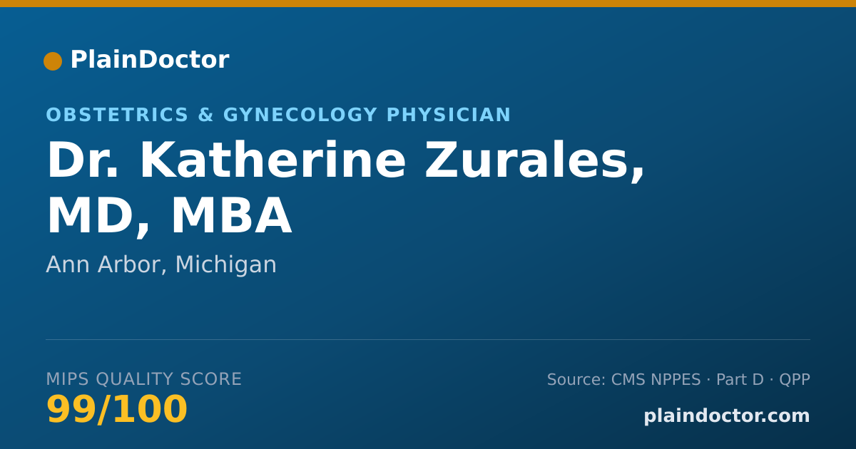 Shareable card for Katherine Zurales, MD, MBA - Obstetrics & Gynecology Physician, Ann Arbor, MI