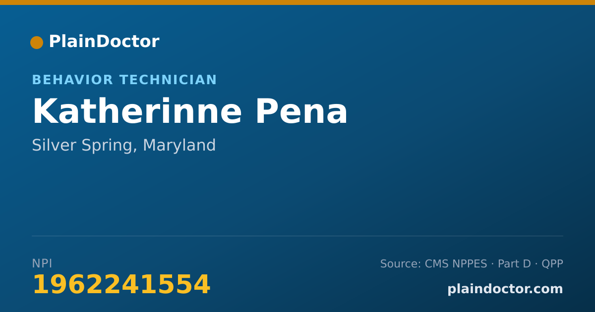 Shareable card for Katherinne Pena - Behavior Technician, Silver Spring, MD