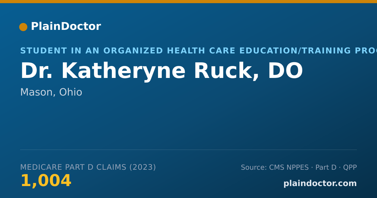 Shareable card for Katheryne Ruck, DO - Student in an Organized Health Care Education/Training Program, Mason, OH