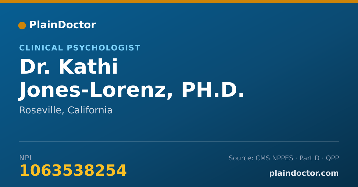 Shareable card for Kathi Jones-Lorenz, PH.D. - Clinical Psychologist, Roseville, CA