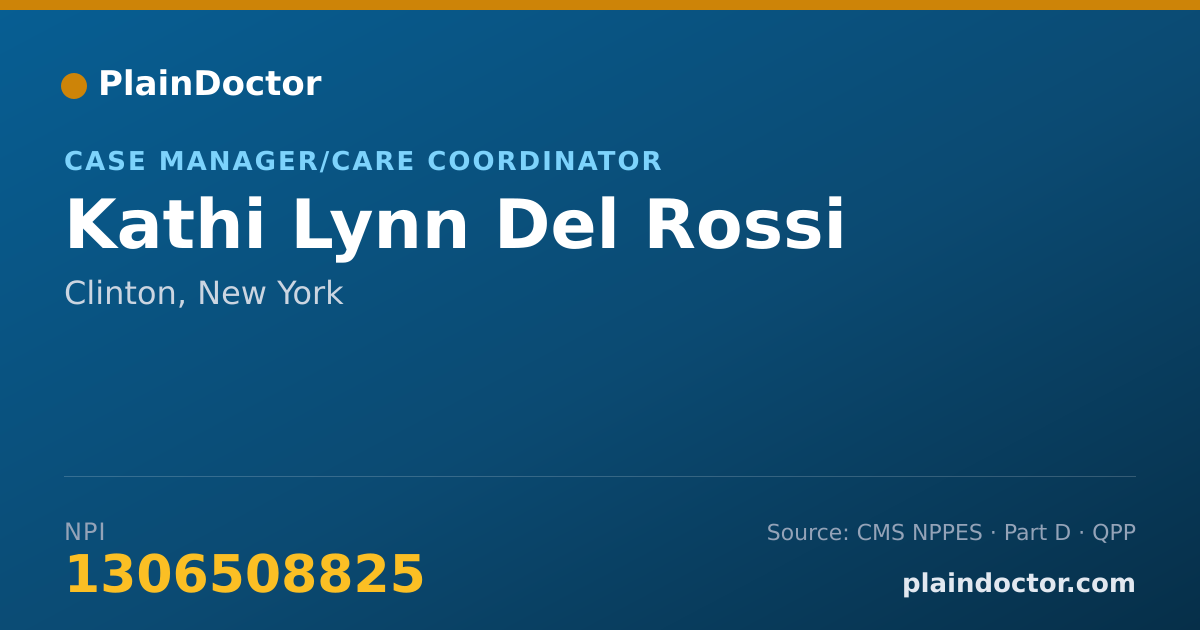Shareable card for Kathi Lynn Del Rossi - Case Manager/Care Coordinator, Clinton, NY