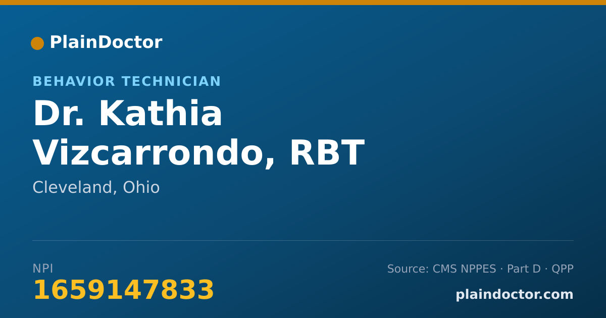 Shareable card for Kathia Vizcarrondo, RBT - Behavior Technician, Cleveland, OH