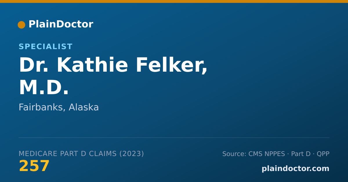 Shareable card for Kathie Felker, M.D. - Specialist, Fairbanks, AK