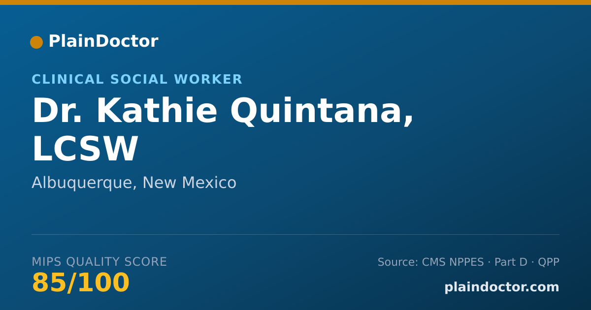 Shareable card for Kathie Quintana, LCSW - Clinical Social Worker, Albuquerque, NM