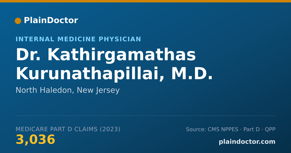 Shareable card for Kathirgamathas Kurunathapillai, M.D. - Internal Medicine Physician, North Haledon, NJ