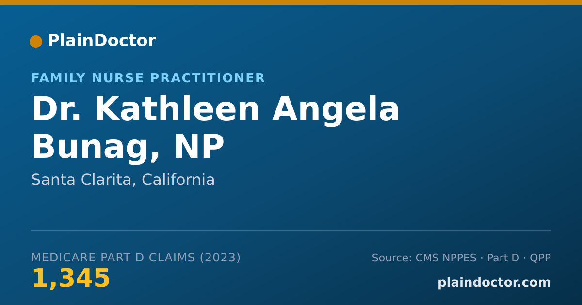 Shareable card for Kathleen Angela Bunag, NP - Family Nurse Practitioner, Santa Clarita, CA
