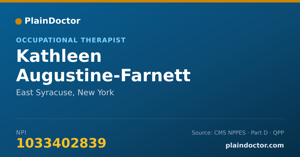Shareable card for Kathleen Augustine-Farnett - Occupational Therapist, East Syracuse, NY