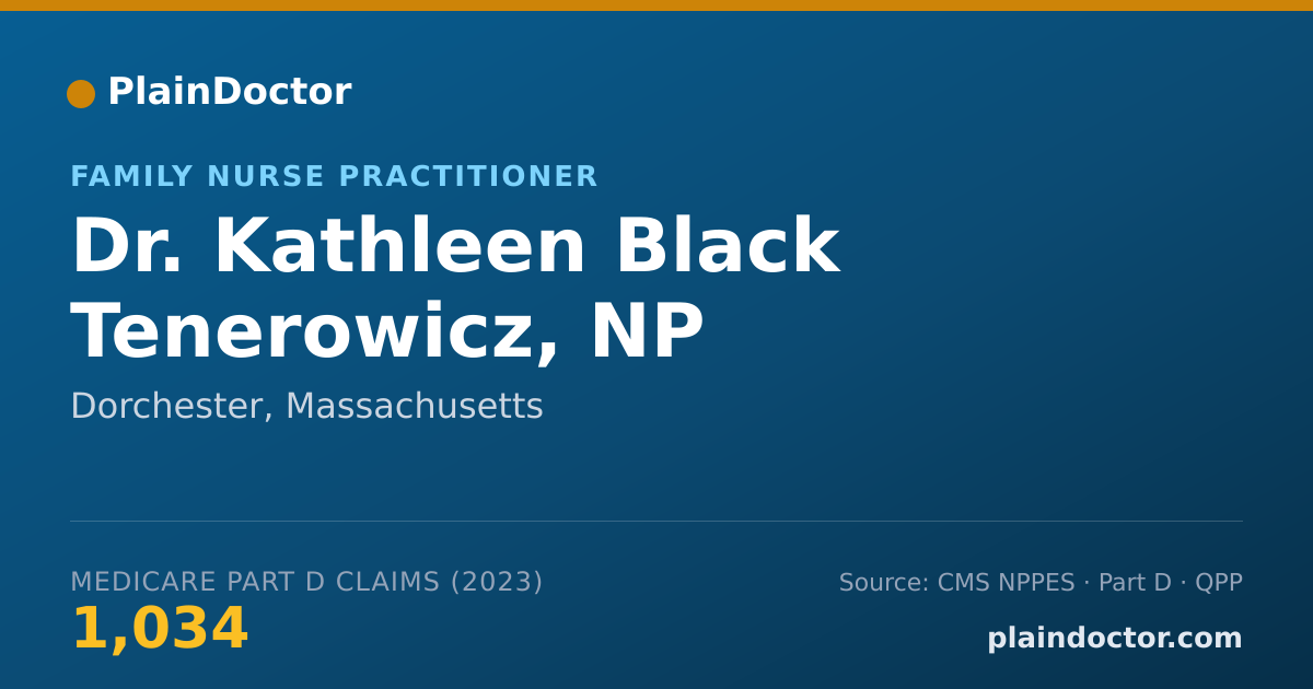 Shareable card for Kathleen Black Tenerowicz, NP - Family Nurse Practitioner, Dorchester, MA