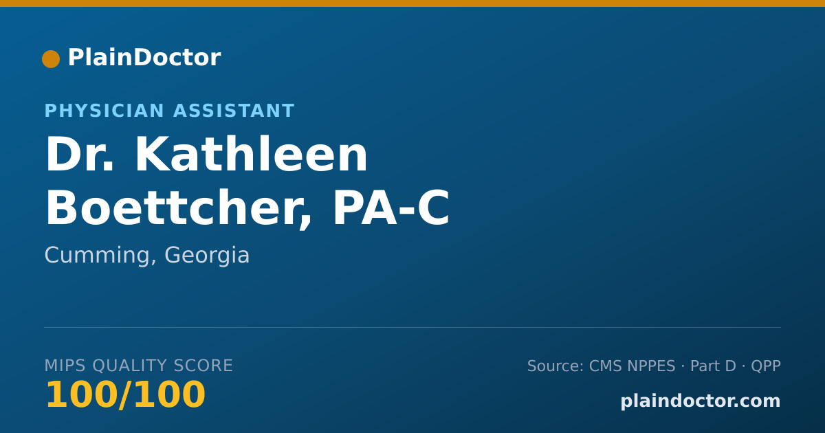 Shareable card for Kathleen Boettcher, PA-C - Physician Assistant, Cumming, GA