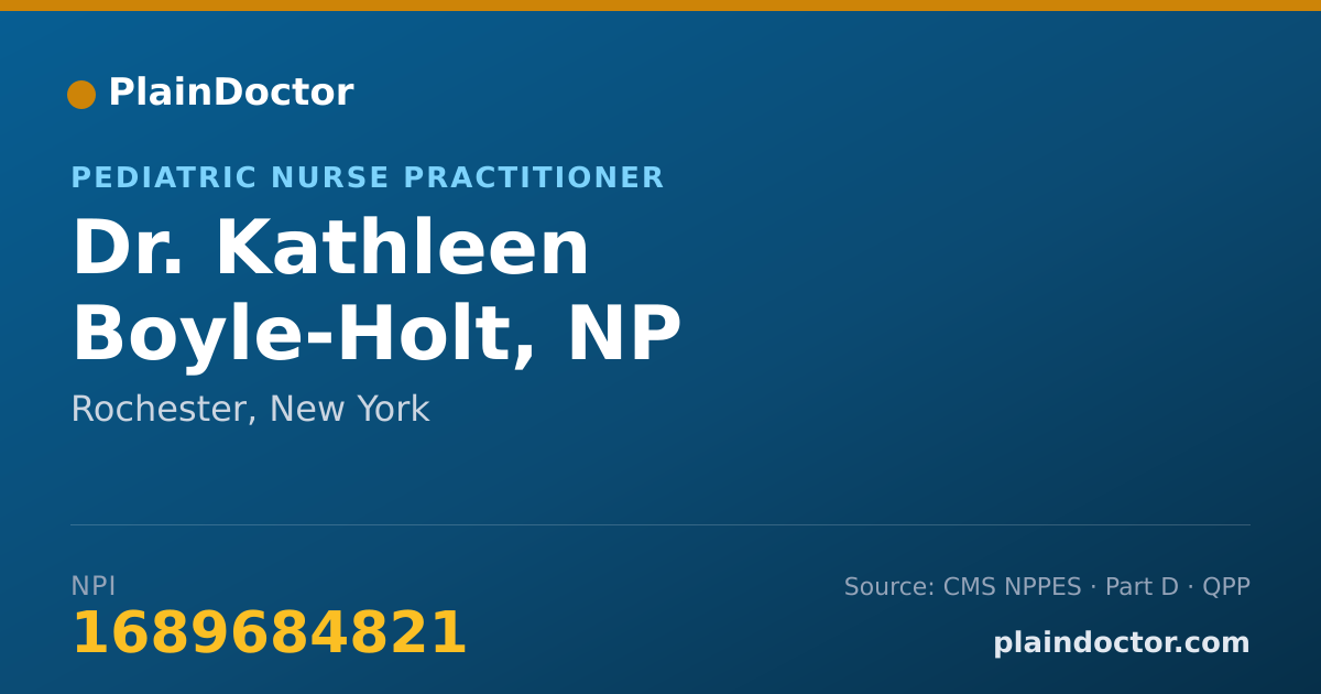 Shareable card for Kathleen Boyle-Holt, NP - Pediatric Nurse Practitioner, Rochester, NY
