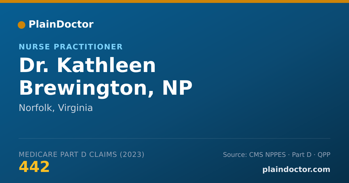 Shareable card for Kathleen Brewington, NP - Nurse Practitioner, Norfolk, VA