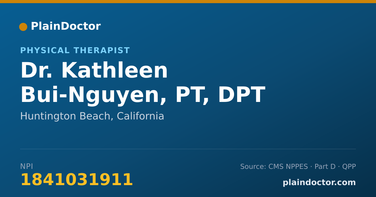 Shareable card for Kathleen Bui-Nguyen, PT, DPT - Physical Therapist, Huntington Beach, CA