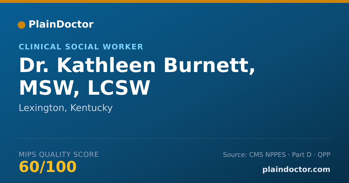 Shareable card for Kathleen Burnett, MSW, LCSW - Clinical Social Worker, Lexington, KY