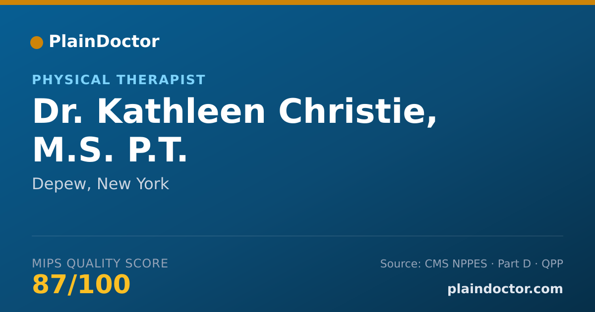 Shareable card for Kathleen Christie, M.S. P.T. - Physical Therapist, Depew, NY