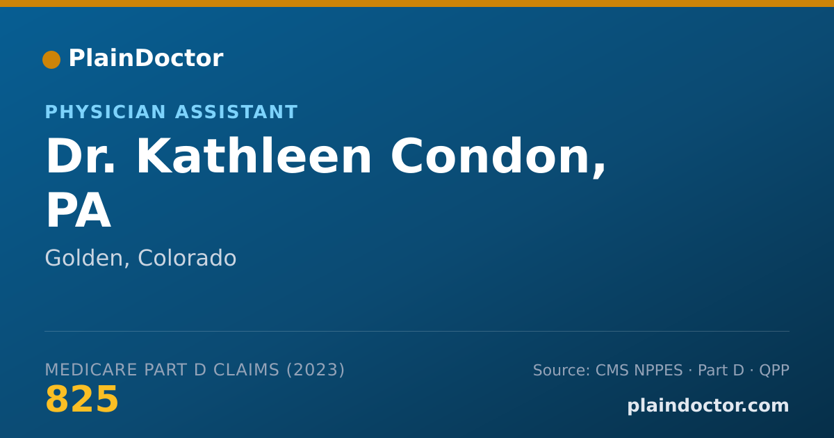 Shareable card for Kathleen Condon, PA - Physician Assistant, Golden, CO