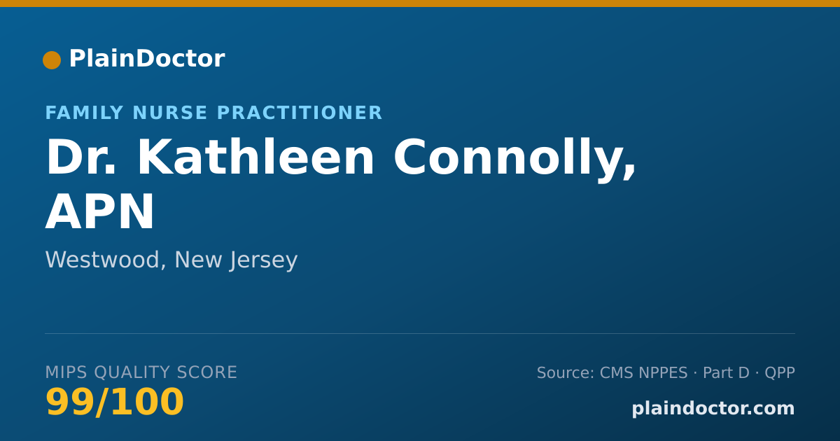 Shareable card for Kathleen Connolly, APN - Family Nurse Practitioner, Westwood, NJ