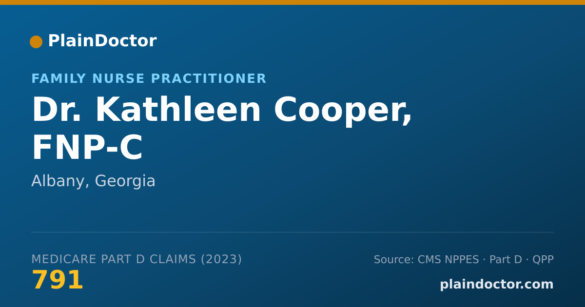 Shareable card for Kathleen Cooper, FNP-C - Family Nurse Practitioner, Albany, GA