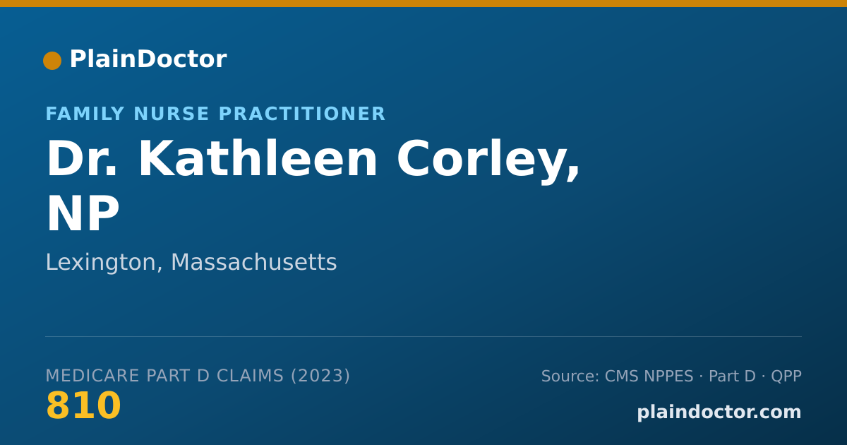 Shareable card for Kathleen Corley, NP - Family Nurse Practitioner, Lexington, MA