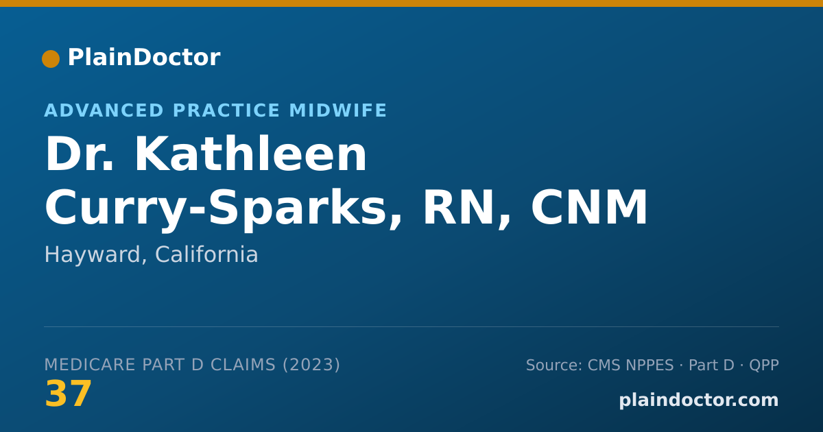 Shareable card for Kathleen Curry-Sparks, RN, CNM - Advanced Practice Midwife, Hayward, CA