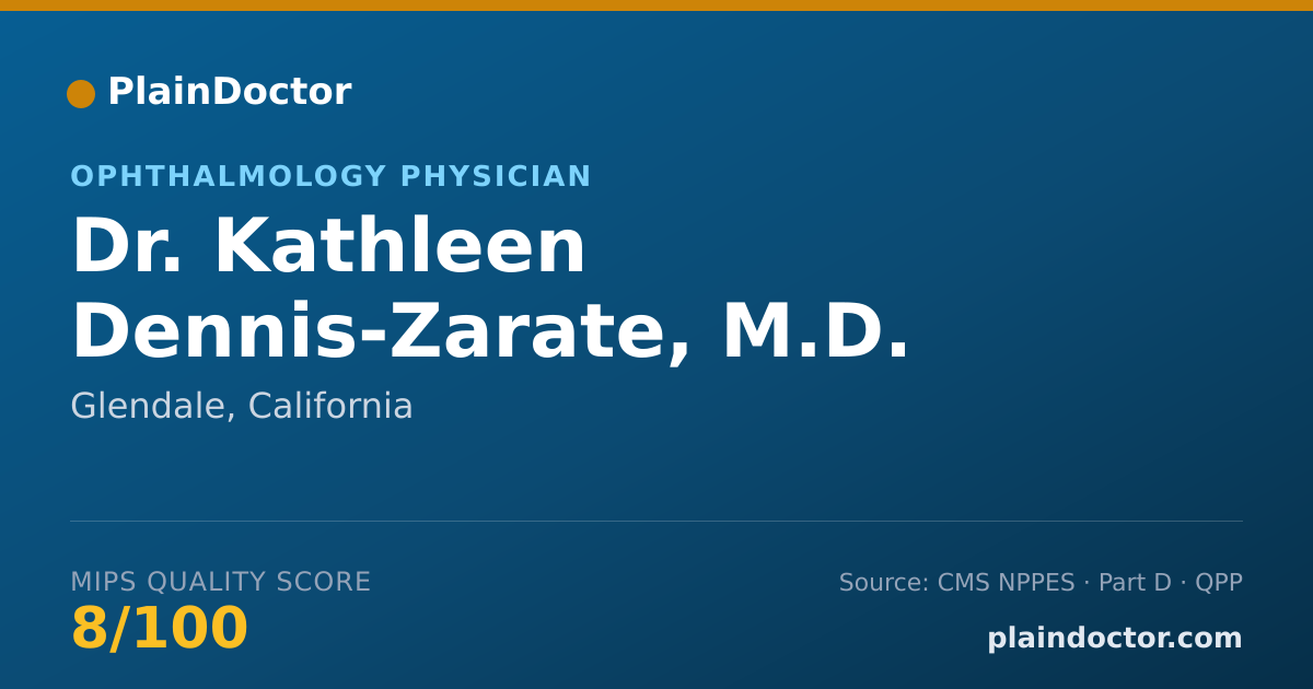 Shareable card for Kathleen Dennis-Zarate, M.D. - Ophthalmology Physician, Glendale, CA