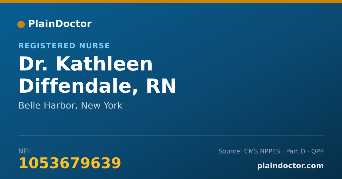 Shareable card for Kathleen Diffendale, RN - Registered Nurse, Belle Harbor, NY