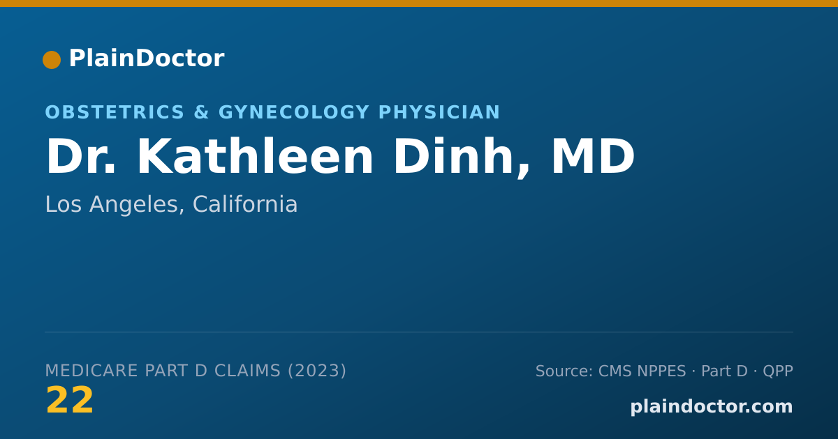 Shareable card for Kathleen Dinh, MD - Obstetrics & Gynecology Physician, Los Angeles, CA