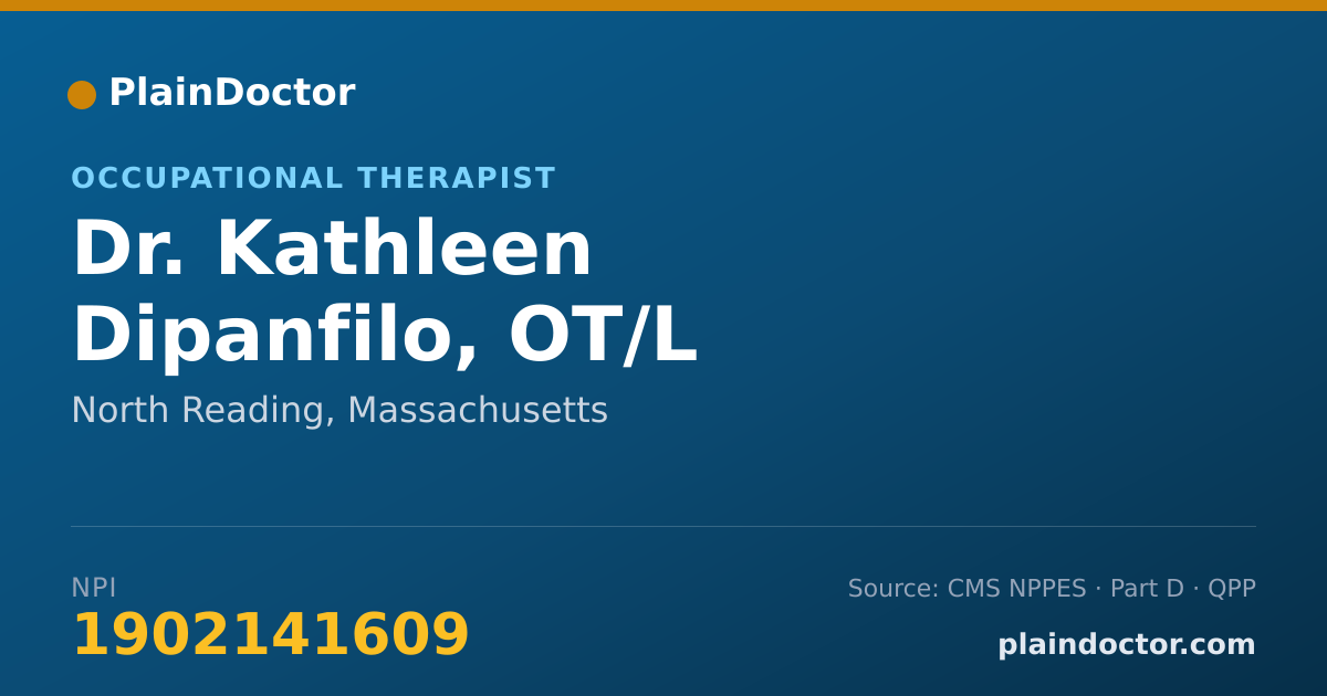 Shareable card for Kathleen Dipanfilo, OT/L - Occupational Therapist, North Reading, MA