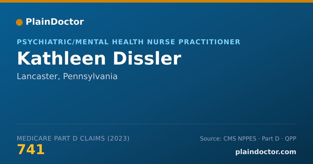 Shareable card for Kathleen Dissler - Psychiatric/Mental Health Nurse Practitioner, Lancaster, PA