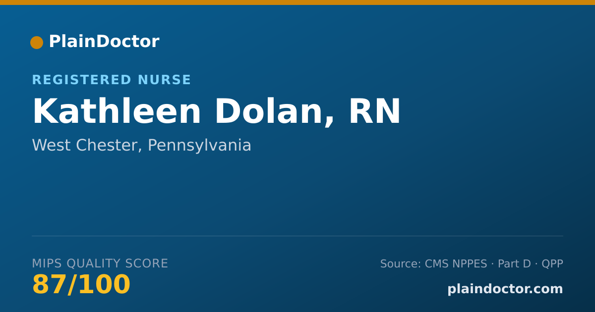 Shareable card for Kathleen Dolan, RN - Registered Nurse, West Chester, PA