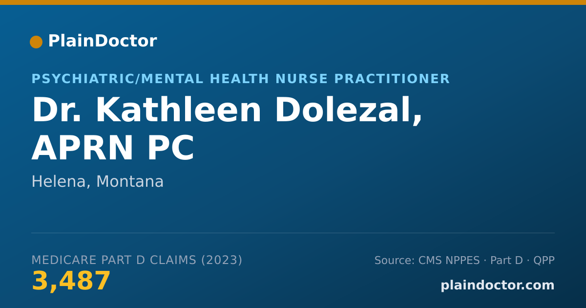 Shareable card for Kathleen Dolezal, APRN PC - Psychiatric/Mental Health Nurse Practitioner, Helena, MT