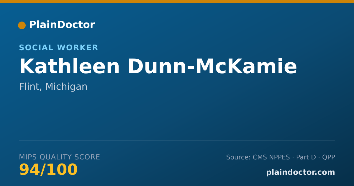 Shareable card for Kathleen Dunn-McKamie - Social Worker, Flint, MI