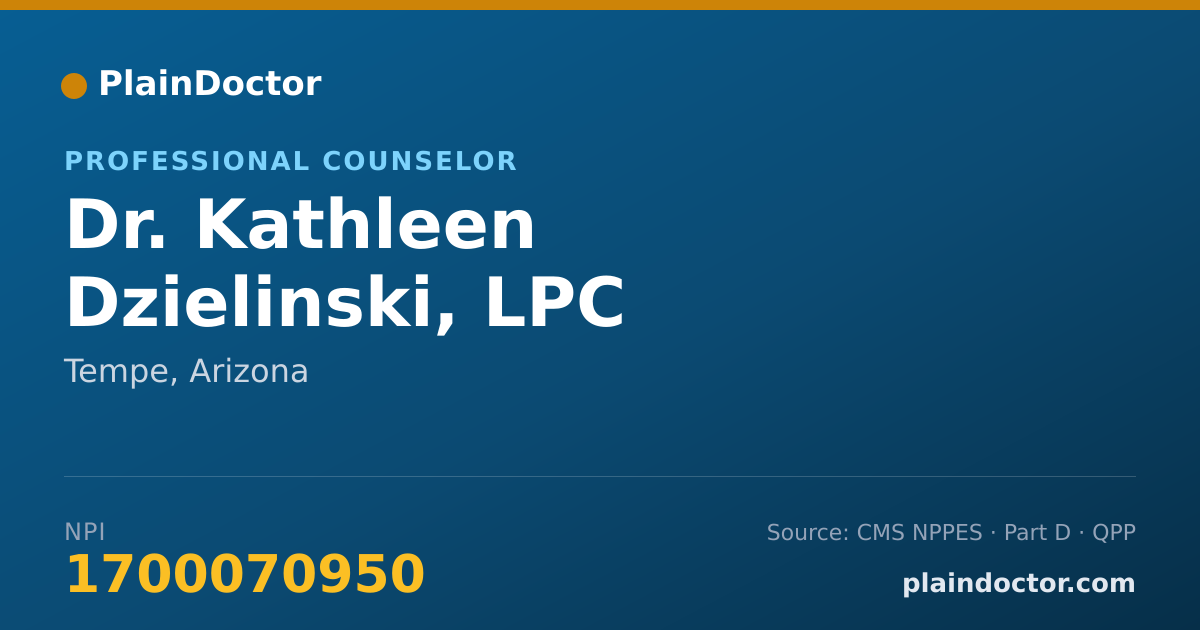 Shareable card for Kathleen Dzielinski, LPC - Professional Counselor, Tempe, AZ
