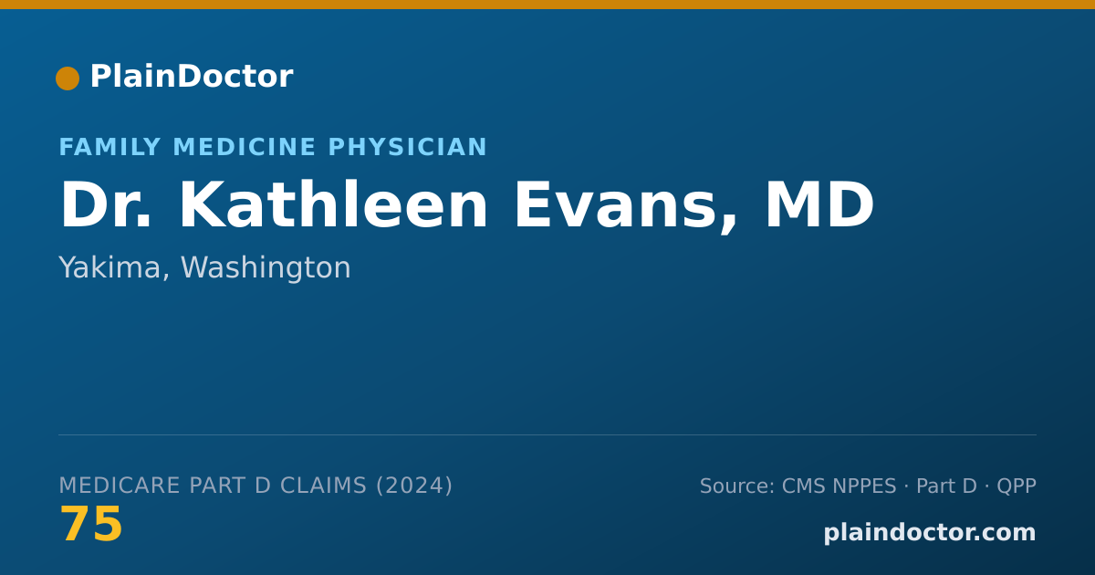 Shareable card for Kathleen Evans, MD - Family Medicine Physician, Yakima, WA