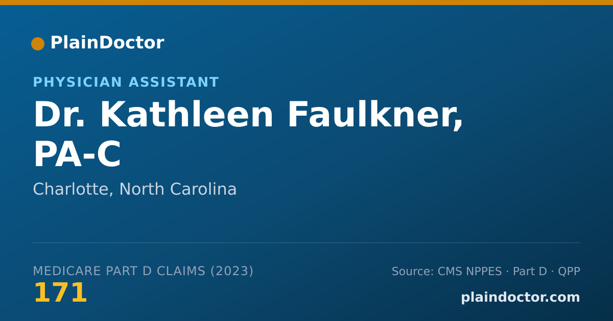 Shareable card for Kathleen Faulkner, PA-C - Physician Assistant, Charlotte, NC