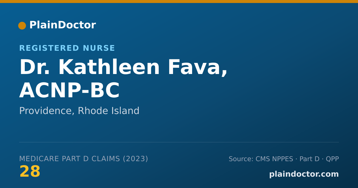 Shareable card for Kathleen Fava, ACNP-BC - Registered Nurse, Providence, RI