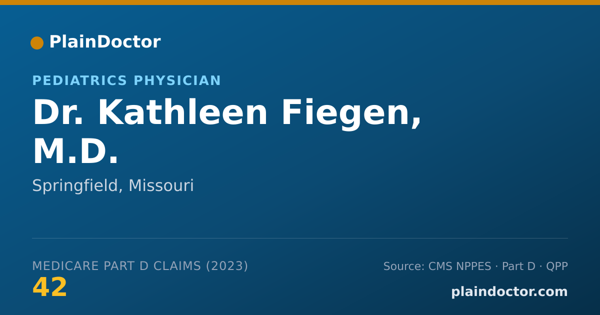 Shareable card for Kathleen Fiegen, M.D. - Pediatrics Physician, Springfield, MO