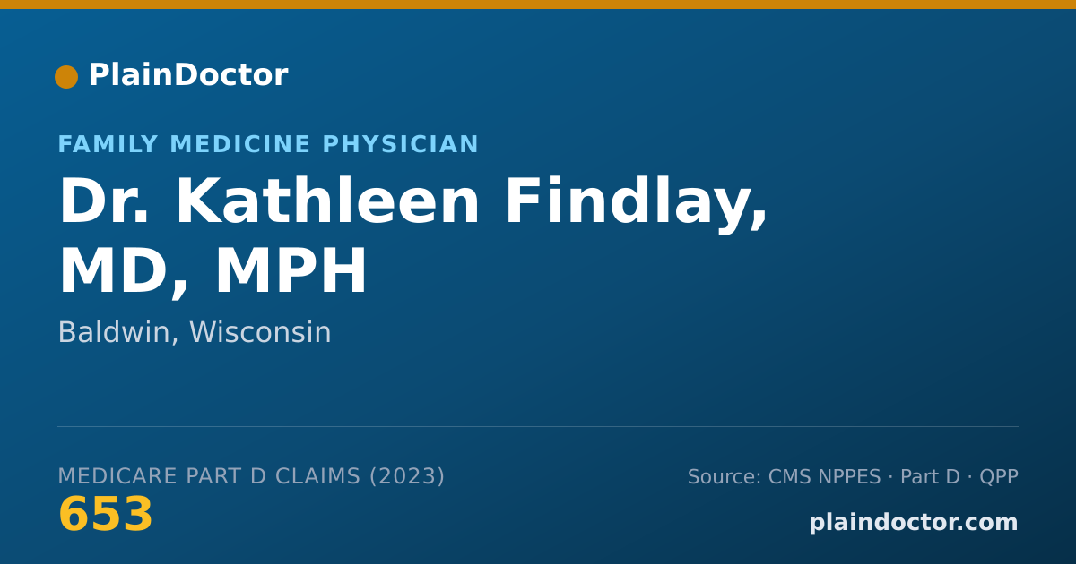 Shareable card for Kathleen Findlay, MD, MPH - Family Medicine Physician, Baldwin, WI