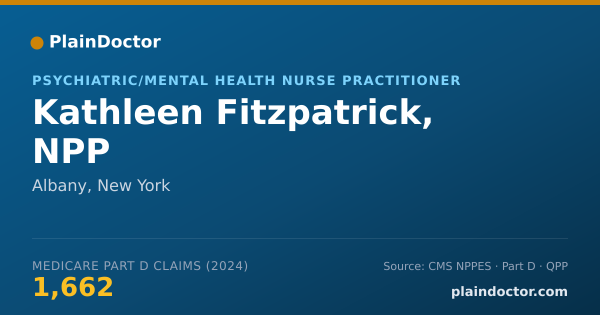 Shareable card for Kathleen Fitzpatrick, NPP - Psychiatric/Mental Health Nurse Practitioner, Albany, NY