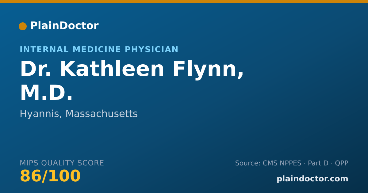 Shareable card for Kathleen Flynn, M.D. - Internal Medicine Physician, Hyannis, MA