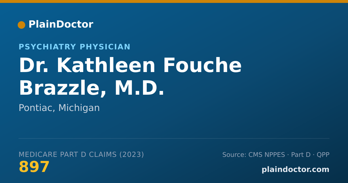 Shareable card for Kathleen Fouche Brazzle, M.D. - Psychiatry Physician, Pontiac, MI