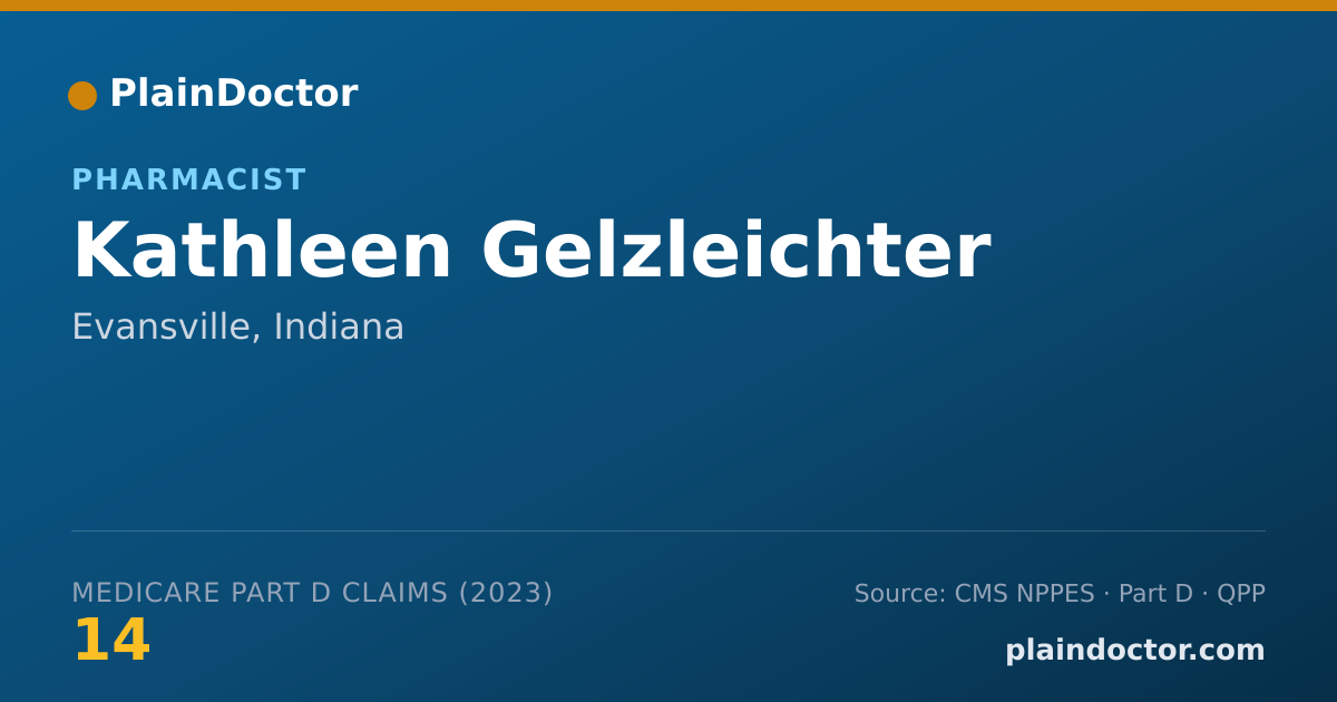 Shareable card for Kathleen Gelzleichter - Pharmacist, Evansville, IN